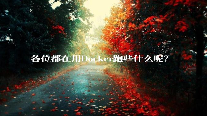 各位都在用Docker跑些什么呢？